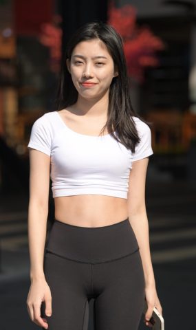 唯美街拍 NO.1073 黑色瑜伽裤女孩 (8) [77P]