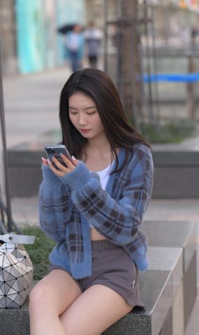 唯美街拍 NO.1074 灰色热裤长腿美女 (5) [84P]