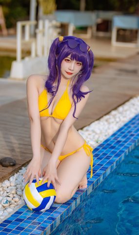 二佐Nisa  – 碧蓝 波拉泳装[20P]