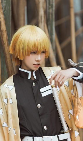 人气Coser@Kitaro_绮太郎 鬼灭之刃 我妻善逸[29P]