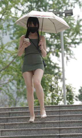 唯美街拍 NO.328 绿色包臀裙丝袜美女 3 [123P]