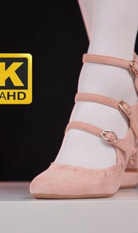 芝士好椰 NO.074 – 优雅高跟 奇迹岛丘比特之心绒面粉色[35P]