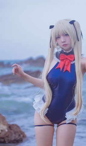 二佐Nisa – 碧蓝 玛丽罗斯泳装[11P]