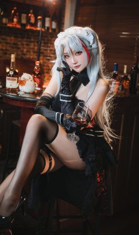 Coser瓜希酱福利 碧蓝航线 欧根亲王沉醉于夜 [20P]