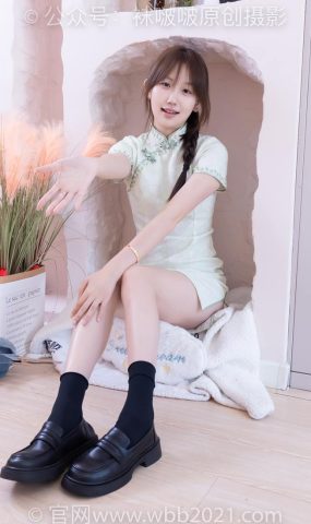 [BoBoSocks袜啵啵]NO.577 香菜-皮鞋、平底鞋、肉色船袜、黑棉袜、旗袍[140P]