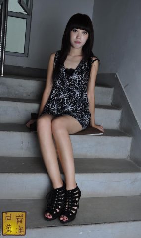 雅典卫城  黑色高跟小凉鞋 2010-058 [100P]