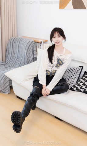 [BoBoSocks袜啵啵]NO.602 香菜-长靴、白棉袜、薄黑丝[144P]