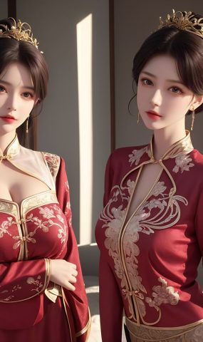 AI绘画 486 新娘姐妹花[46P]