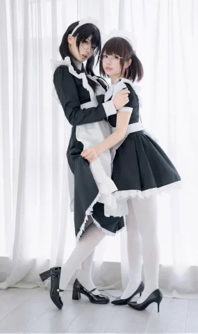十万珍吱伏特 NO.009 x 轩萧學姐 – 双人女仆[110P]