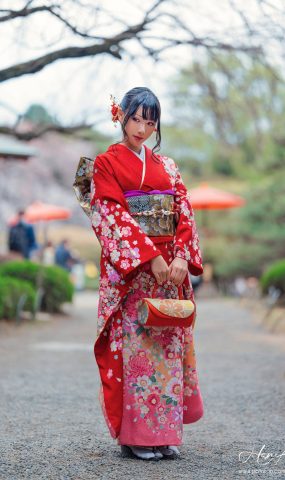 Hane Ame 雨波写真 – 赤紅和服[38P]