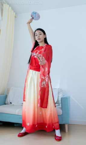 勿恋传媒 NO.2386 岚岚-布鞋、短白丝、红色船袜、汉服[137P]