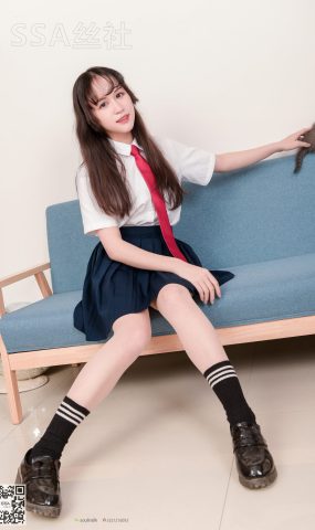 [SSA丝社]超清写真 NO.141 丹丹 JK至服黑色半膝袜肉丝穿搭示范[133P]