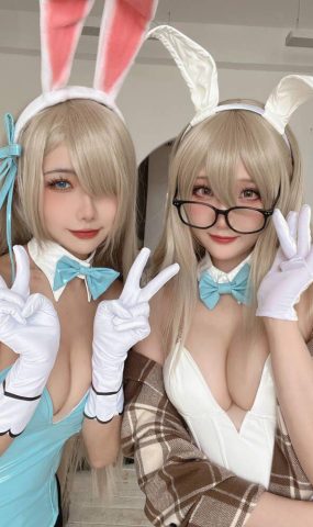 Momoko葵葵  – & 瓜希酱 – BA兔女郎[93P]