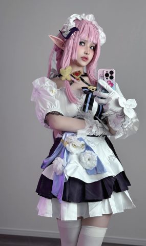 幼愛youmeko – 崩坏3 爱莉希雅女仆装[19P]