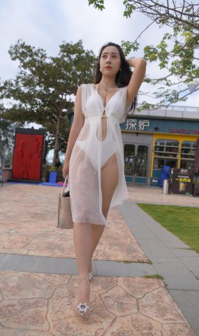 唯美街拍 NO.1199 白色彼基尼女孩 (2) [84P]