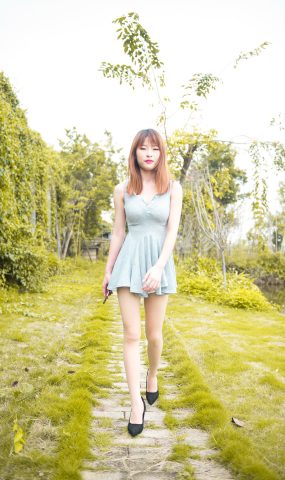 精选街拍作品 NO.1747 小透明DK街拍作品 – 阳光青春紧致肉丝高跟[76P]