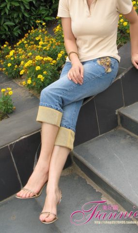 Fannie芬妮每足园 No.381 秋意浓系列-金色凉拖[37P]