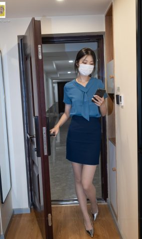 ISS尤好物系列 039 美晗 蓝正装 [99P]