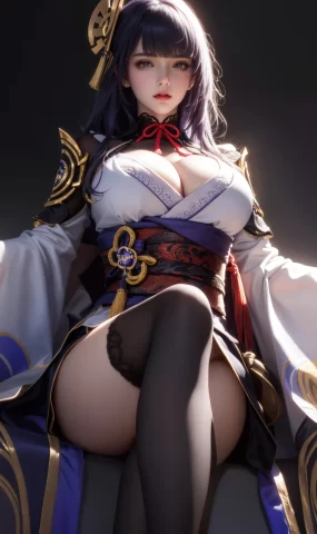 AI绘画 1001 雷电将军-AI女神[46P]