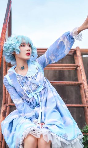 阿包也是兔娘 NO.006 – lolita蓝裙[9P]