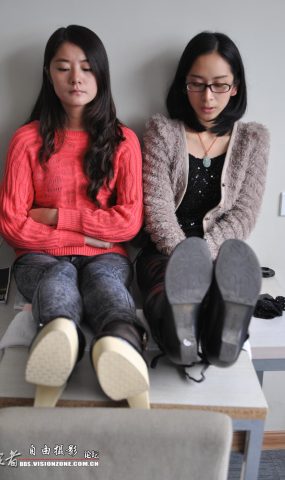 自由摄影 No.285 双人水晶嘿丝争奇斗艳 [73P]