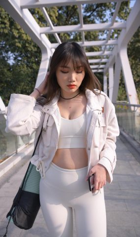 唯美街拍 NO.1103 白色瑜伽裤美女 (4) [76P]
