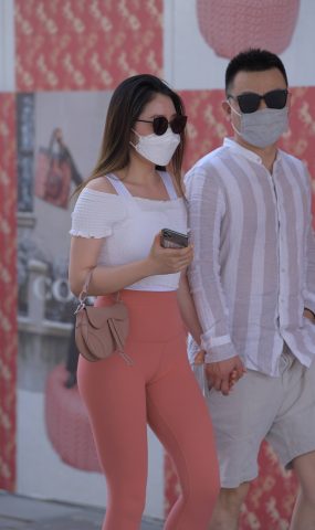 精选街拍作品 NO.1872 红石街拍作品 – 粉色姓感瑜伽[92P]