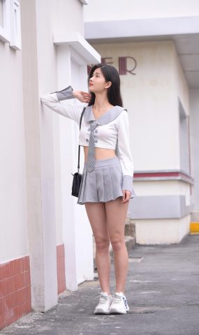 唯美街拍 NO.1104 灰色短裙女孩 （2）[84P]