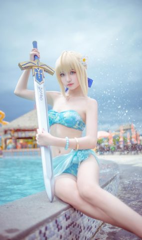 这个泡泡就是逊啦 – 阿尔托莉雅泳装[14P]