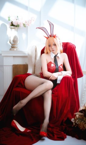 Seya-狮砸 – 电锯人 帕瓦&玛奇玛 兔女郎[10P]