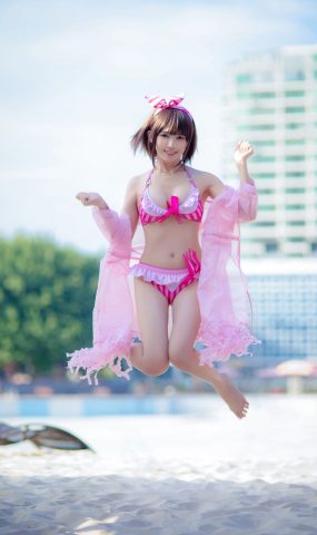 网荭Coser@鳗鱼霏儿 加藤惠 粉色泳装 在现浏览