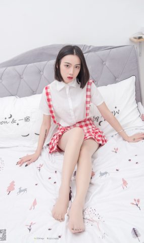 [SSA丝社]超清写真 NO.033 大大 红白格子齐臀超短裙肉丝[99P]