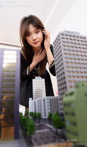 甜予摄影 NO.077 璇璇-JK至服、凉爽高跟鞋、嘿丝（脚尖透明款）、小人国剧情[128P]