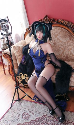 Meroko_魅瞳  – 柴郡旗袍[26P]