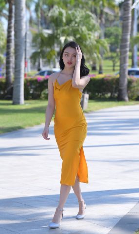 精选街拍作品 NO.1832 一始街拍作品 – 黄裙女子[100P]